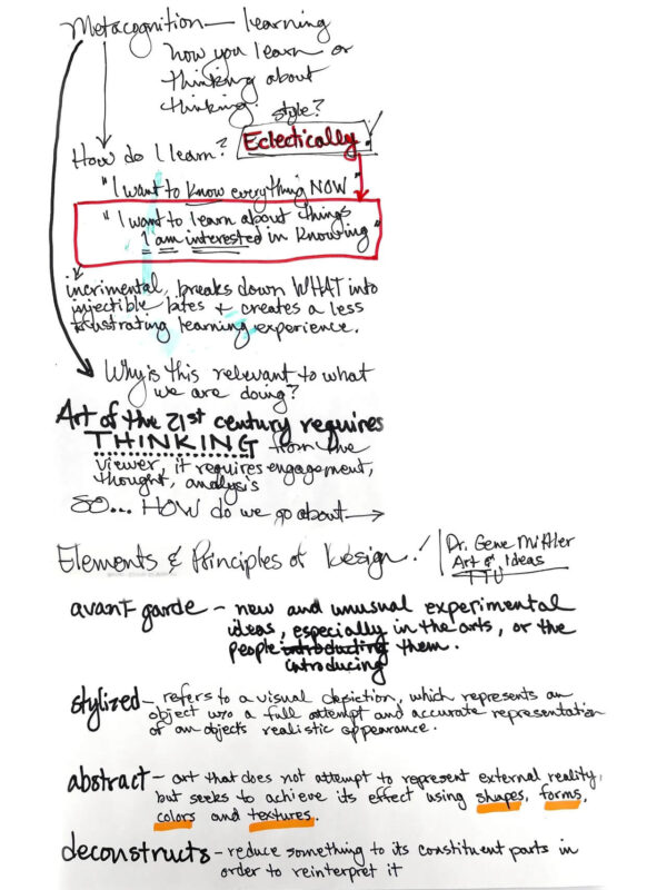 Metacogntion and Learning the Design Matrix