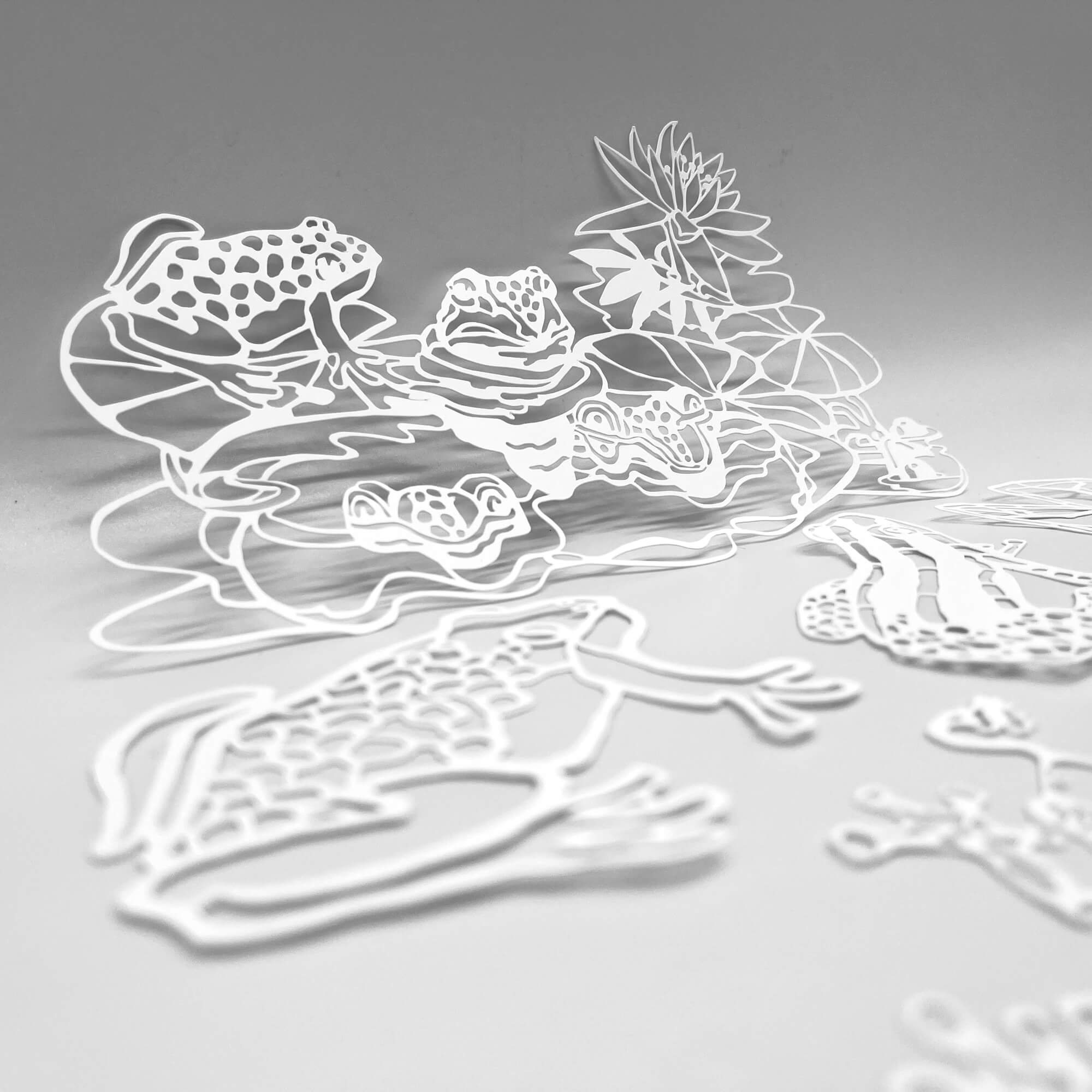 Frogs and Lilies Mixed Media PM Artist Studio