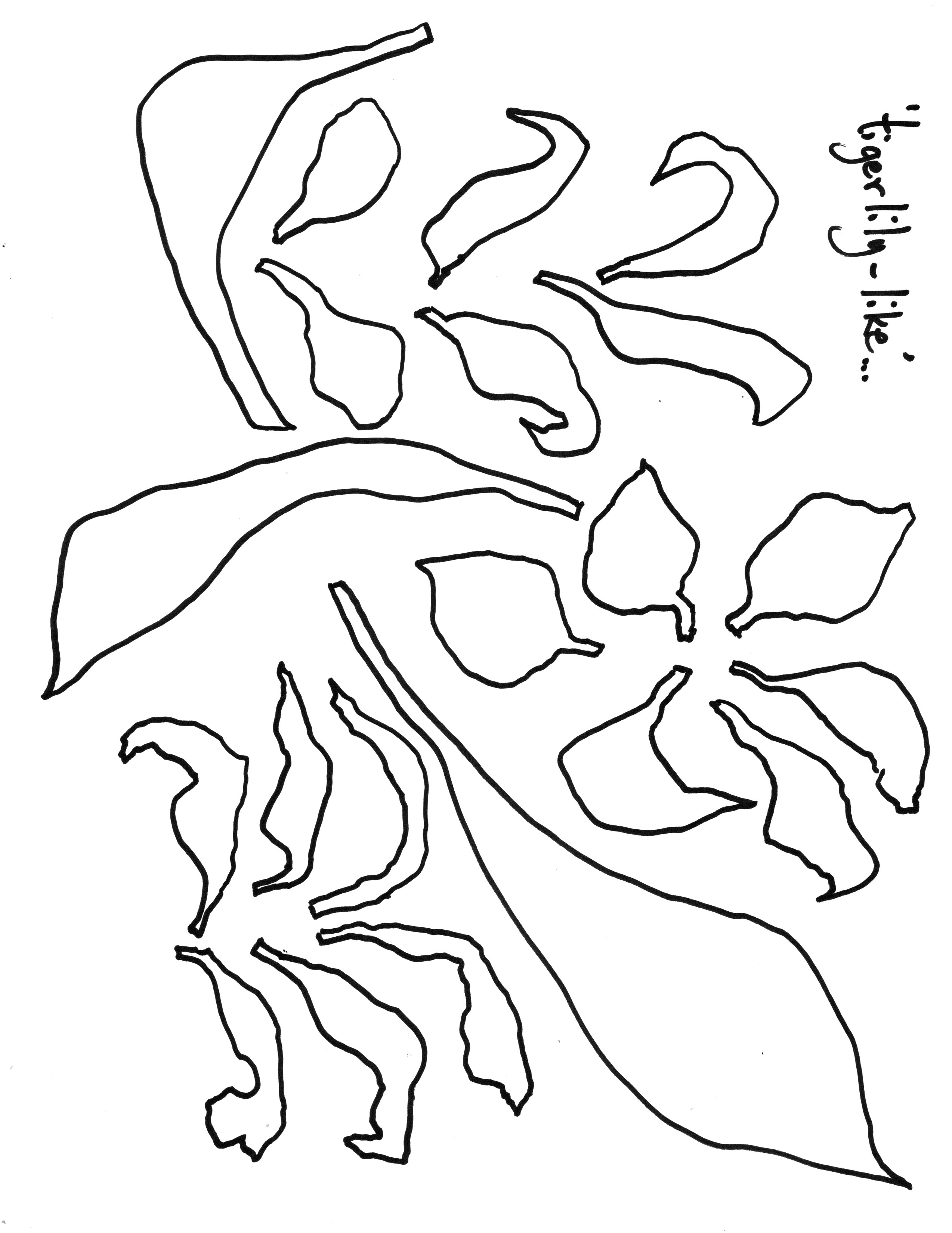 Flower Part Templates Arty Blooms Download PM Artist Studio