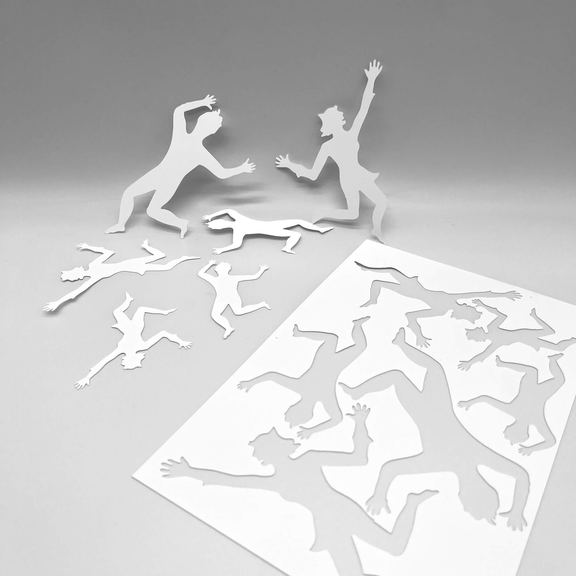 Falling Frantically People Set | Mixed Media Tools - PM Artist Studio