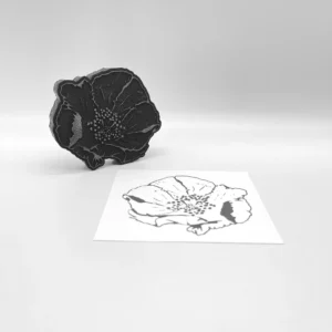 Wild Rose stamp and stamped view