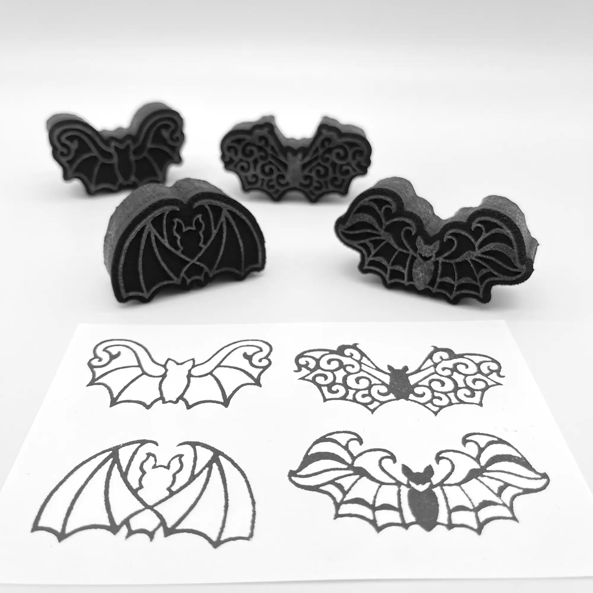 intricate prints showcase at bat print studio social... Batty Bat Set Foam Stamp Artist Tools - PM Artist Studio
