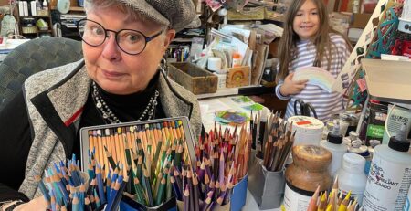 P with all the pencils