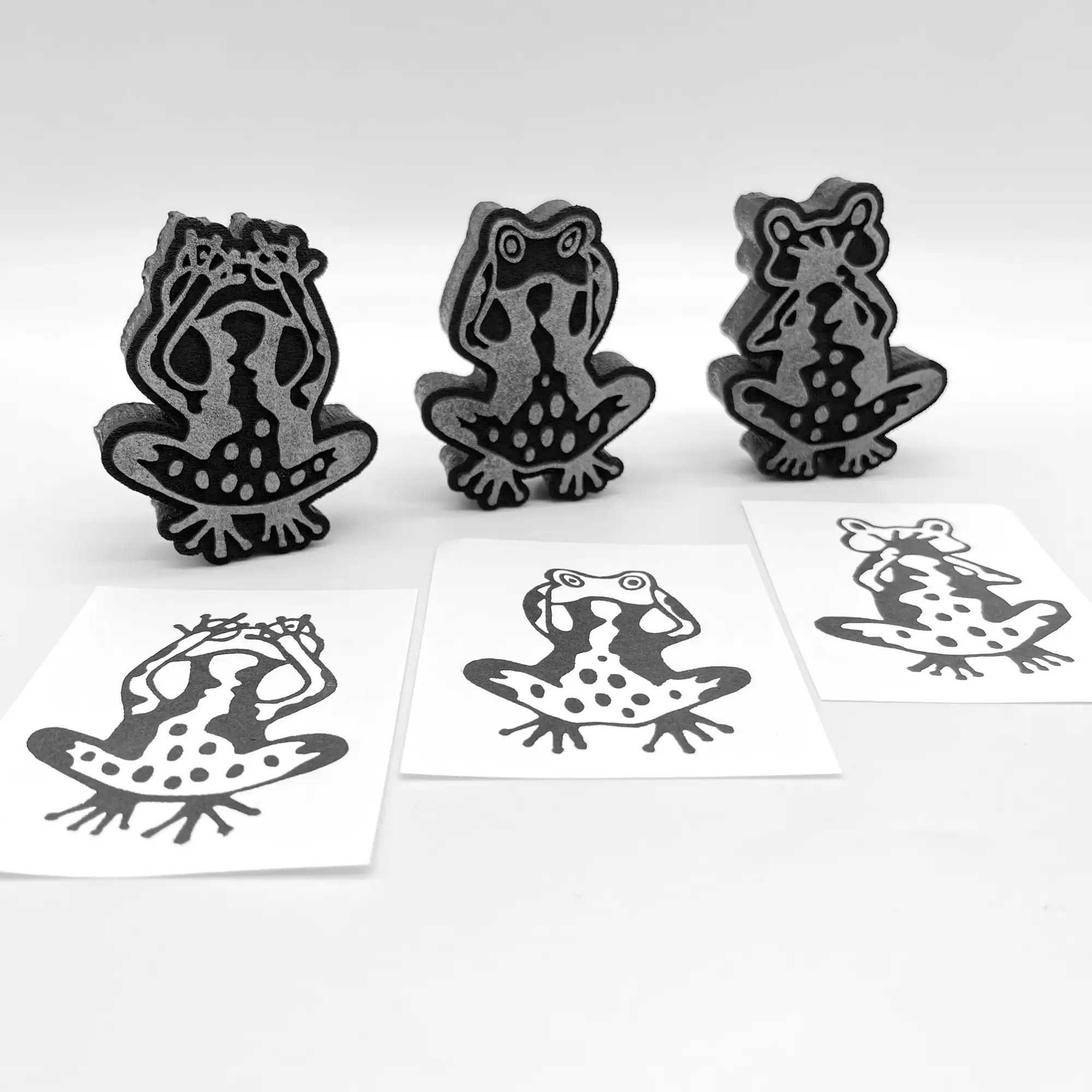 Frogs See, Hear, Speak No Evil | Artists' Tools | Foam Stamp - PM ...