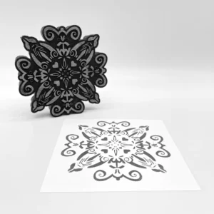 Swedish Love Star stamped view