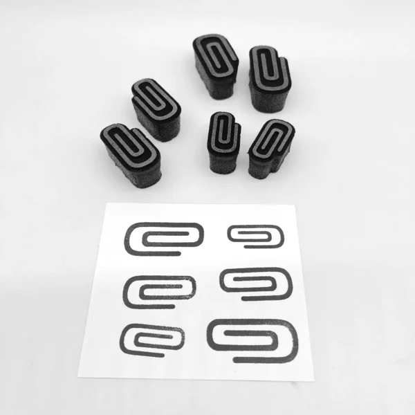 Paper Clips Set of Six Foam Stamp Artist Tools - PM Artist Studio