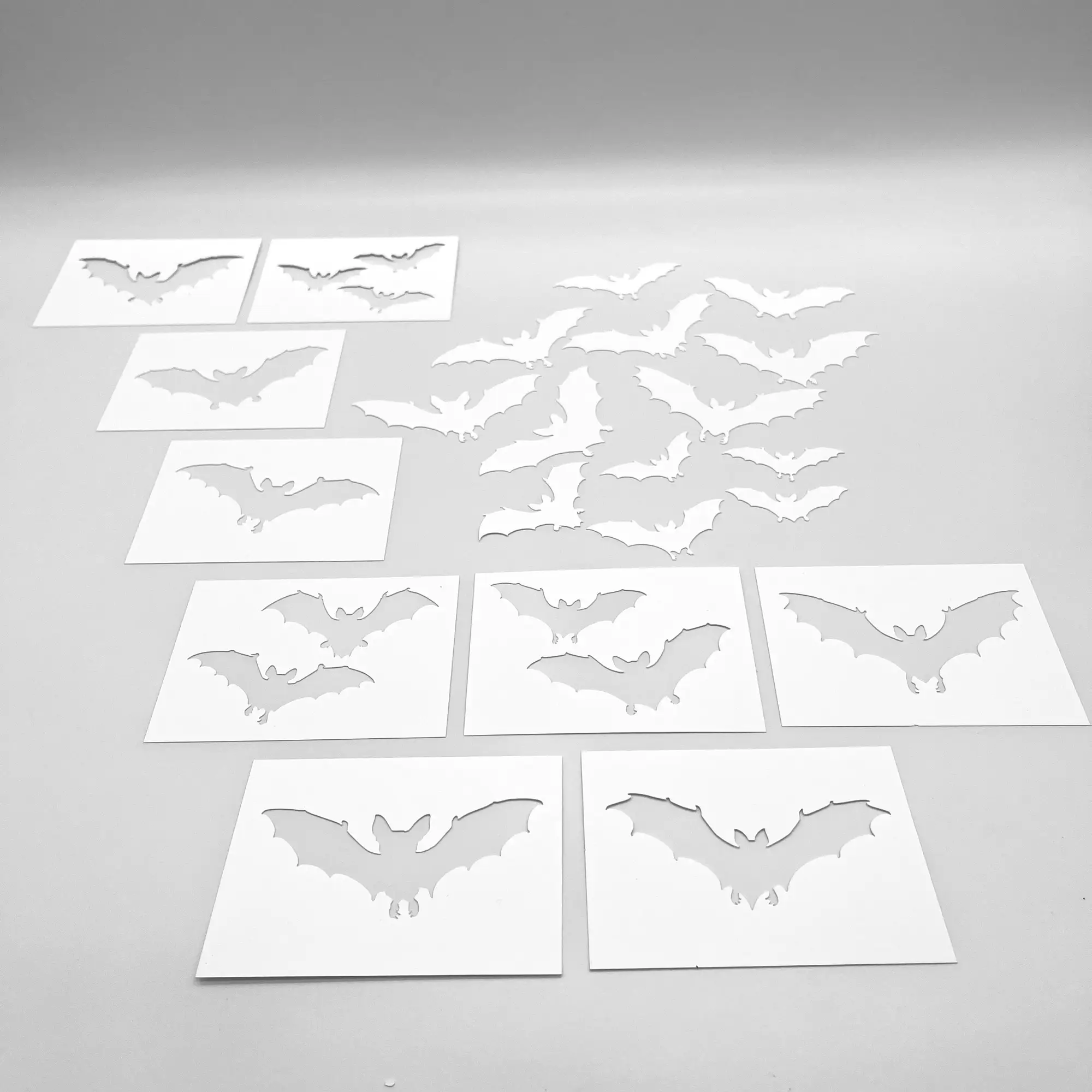 intricate prints showcase at bat print studio social... Set of 9 ATCs Bringing Batty Bats Back Stencils - PM Artist Studio