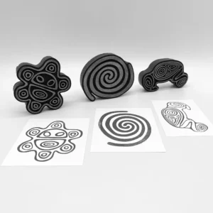 Taino Ancient Puerto Rican Symbols Set 3 Foam Stamp Artist Tools