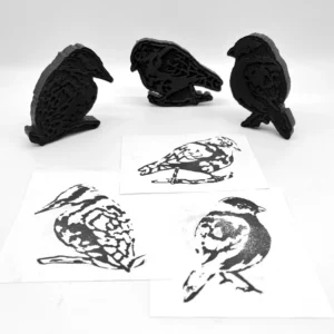 Three Birdies Set Foam Stamp Artist Tools