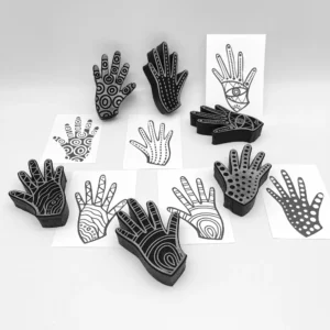 Groovy Hands 6 Styles Foam Stamp Artist Tools