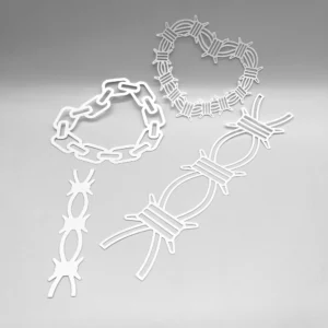 Heart Chains Set 1  Stencils