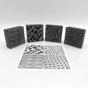 Tile Doodles Set 2 | Artists' Tools | Foam Stamp