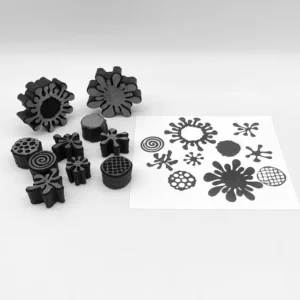 Flower Centers Set of 10 | Artists' Tools | Foam Stamp