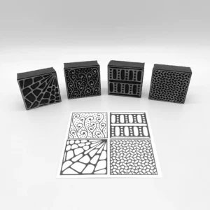 Tile Doodles Set 4 Foam Stamp Artist Tools