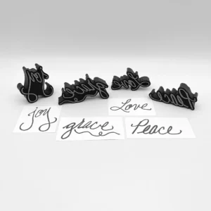 Inspiring Words - Joy, Grace, Love, Peace Foam Stamp Artist Tools