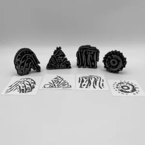 Abstract Brushed Shapes Foam Stamp Artist Tools