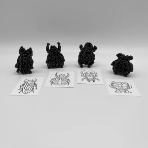 Beetle Lines Four Styles Foam Stamp Artist Tools