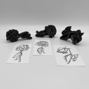Dead Roses Three Styles Foam Stamp Artist Tools