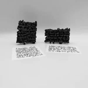 Messy Script Tall and Wide Foam Stamp Artist Tools